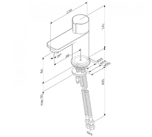 Смеситель для раковины AM.PM X-Joy F85A02500 Хром