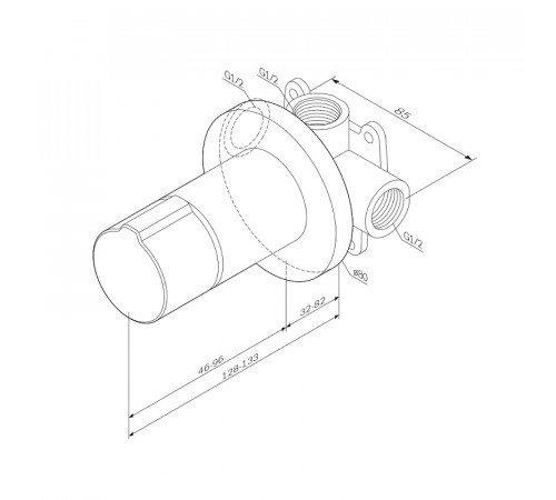 Смеситель для душа AM.PM X-Joy TouchReel F85A65722 Черный матовый