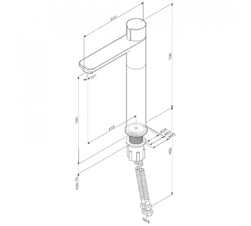 Смеситель для раковины AM.PM X-Joy F85A92522 Черный матовый