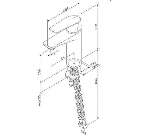 Смеситель для раковины AM.PM Gem F90A02122 Черный