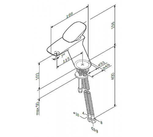 Смеситель для раковины AM.PM Spirit V2.0 F70A02100 Хром