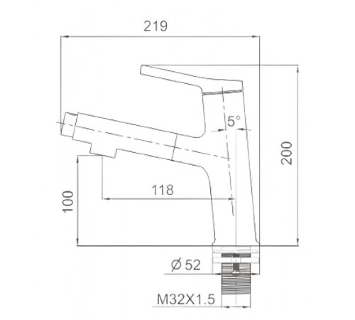 Смеситель для раковины Gappo G1052-70 Хром