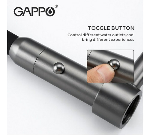 Смеситель для кухни Gappo G4398-51 Графит Черный