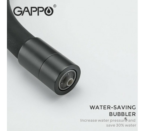 Смеситель для кухни Gappo G4398-36 Черный матовый