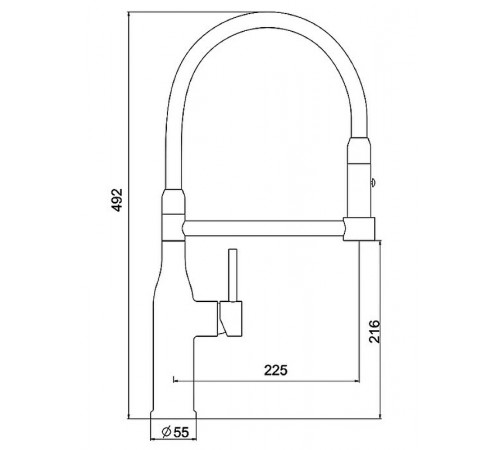 Смеситель для кухни Gappo G4398-51 Графит Черный