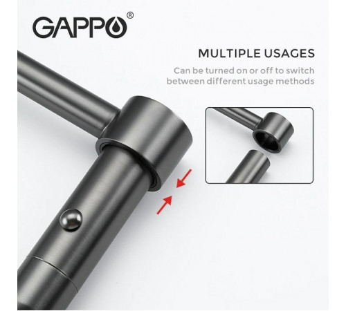 Смеситель для кухни Gappo G4398-51 Графит Черный