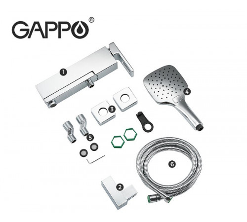 Смеситель для ванны Gappo G18 G3018 Хром