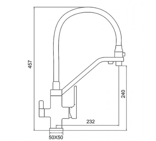 Смеситель для кухни Gappo G17-6 G4317-6 Черный матовый