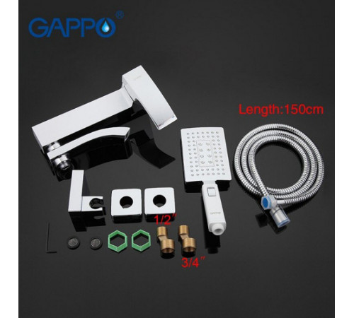 Смеситель для ванны Gappo G07 G3207-8 Белый Хром