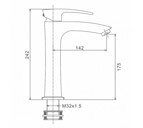 Смеситель для раковины Gappo G07 G1007-72 Хром