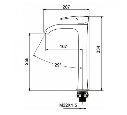 Смеситель для раковины Gappo G07 G1007-81 Хром