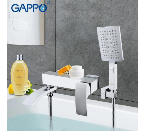 Смеситель для ванны Gappo G07 G3207-8 Белый Хром