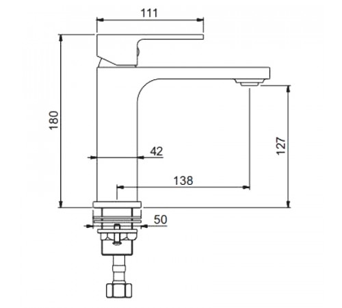 Смеситель для раковины Gappo G83 G1083 Хром