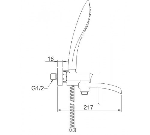 Смеситель для ванны Gappo G48 G3248-8 Белый Хром