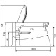 Смеситель на борт ванны Gappo G48 G1148 Белый Хром