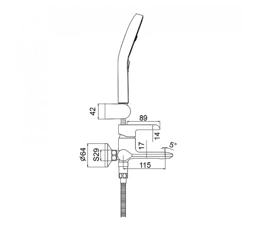 Смеситель для ванны Gappo G03-8 G3203-8 Белый Хром