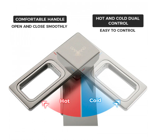 Смеситель для раковины Gappo G17-9 G1017-9 Оружейная сталь