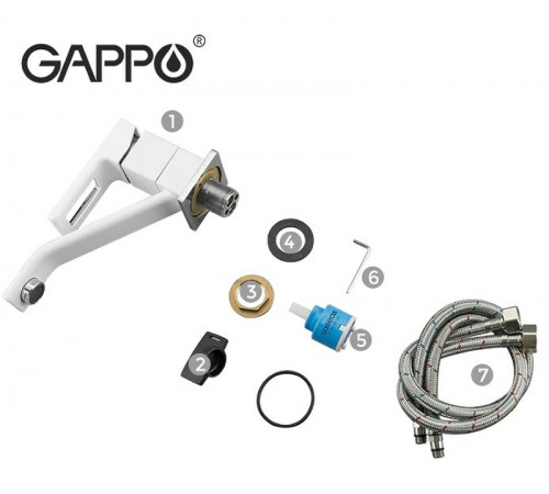 Смеситель для кухни Gappo G17-8 G4517-8 Белый