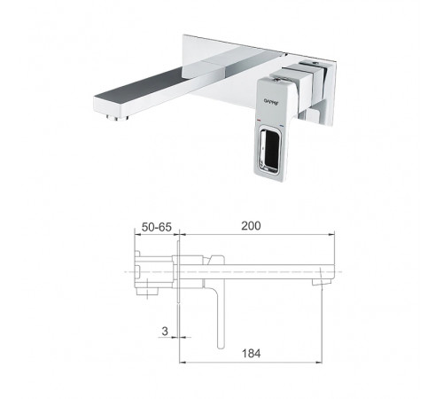 Смеситель для раковины Gappo G17-8 G1017-12 Белый Хром