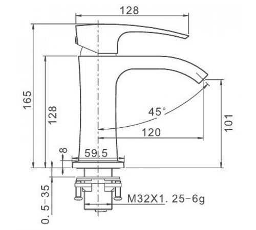 Смеситель для раковины Gappo G07-4 G1007-4 Бронза