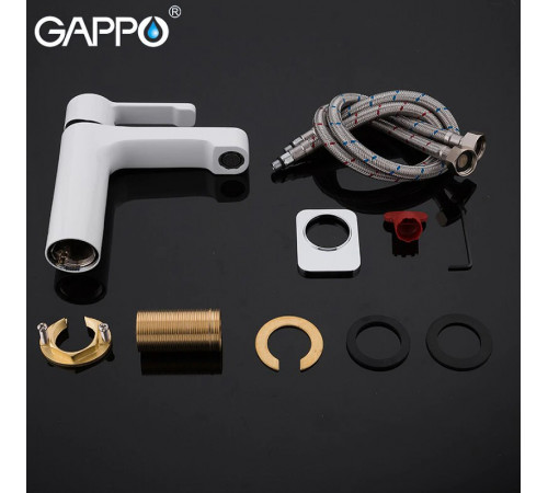 Смеситель для раковины Gappo G02-8 G1002-8 Белый Хром