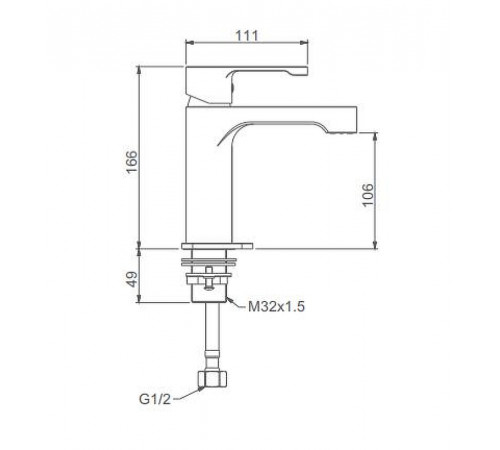 Смеситель для раковины Gappo G02-8 G1002-8 Белый Хром