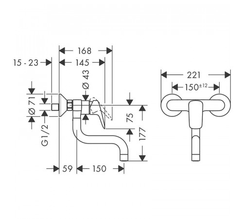 Смеситель для кухни Hansgrohe Logis 71836000 Хром