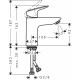 Смеситель для раковины Hansgrohe Logis 71101000 Хром