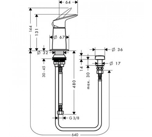 Смеситель для биде Hansgrohe Logis 71629000 Хром