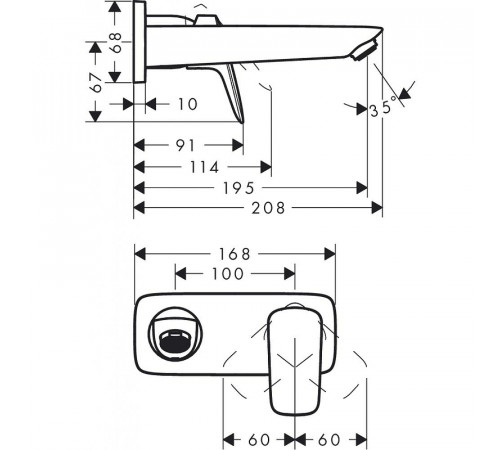 Смеситель для раковины Hansgrohe Logis 71220000 Хром