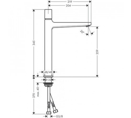 Смеситель для раковины Hansgrohe Metropol Select 32572000 Хром