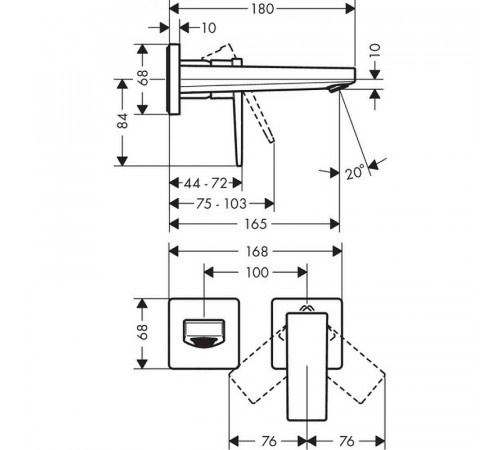 Смеситель для раковины Hansgrohe Metropol 32525000 Хром