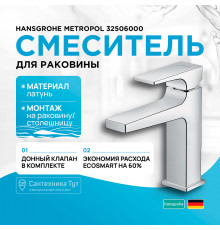 Смеситель для раковины Hansgrohe Metropol 32506000 Хром