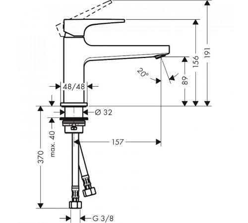 Смеситель для раковины Hansgrohe Metropol 32503000 Хром