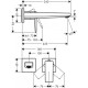 Смеситель для раковины Hansgrohe Metropol 32526670 Черный матовый