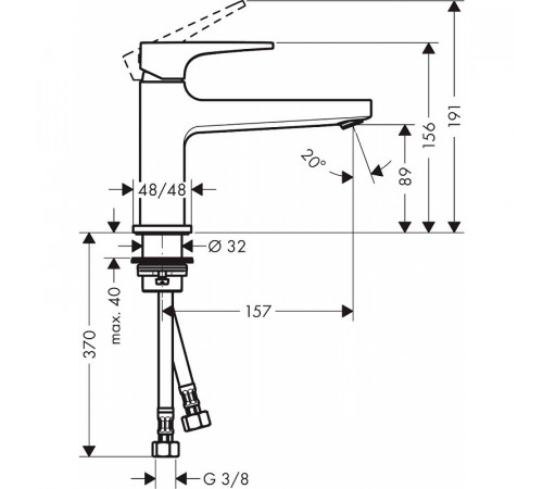 Смеситель для раковины Hansgrohe Metropol 74502000 Хром