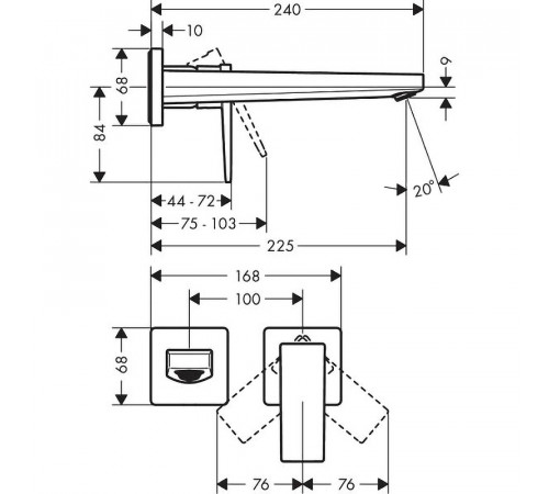 Смеситель для раковины Hansgrohe Metropol 32526140 Шлифованная бронза