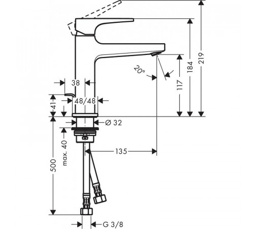 Смеситель для раковины Hansgrohe Metropol 74506000 Хром