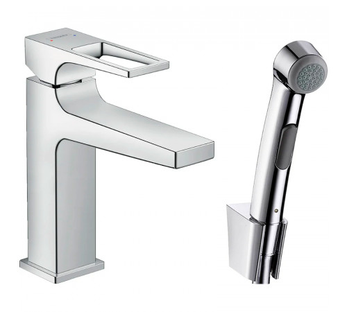 Смеситель для раковины Hansgrohe Metropol 74522000 с гигиеническим душем Хром