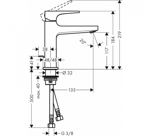 Смеситель для раковины Hansgrohe Metropol 32506000 Хром