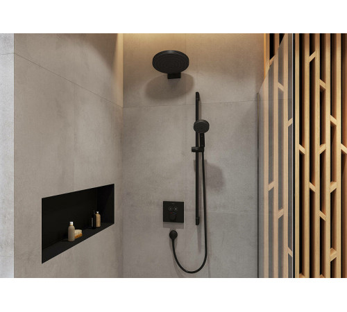 Смеситель для душа Hansgrohe ShowerSelect 15763670 с термостатом Черный матовый