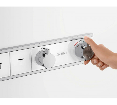 Смеситель для душа Hansgrohe RainSelect 15357400 с термостатом Белый Хром