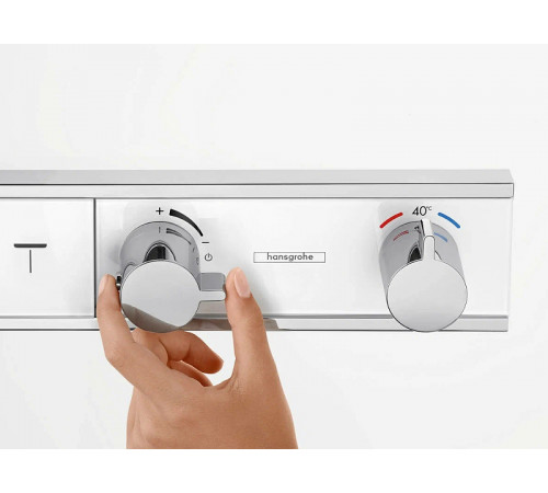 Смеситель для душа Hansgrohe RainSelect 15357400 с термостатом Белый Хром