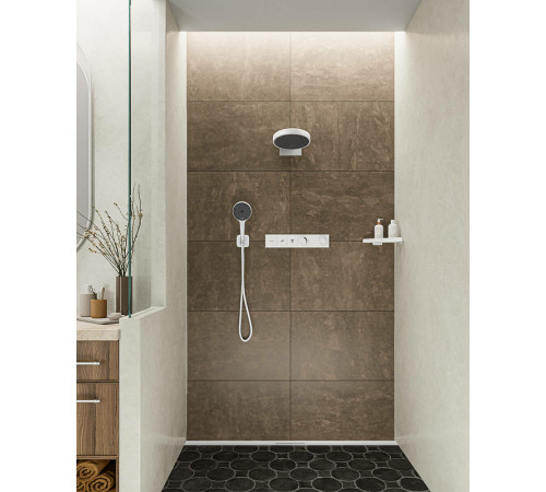 Смеситель для душа Hansgrohe RainSelect 15380700 с термостатом Белый матовый