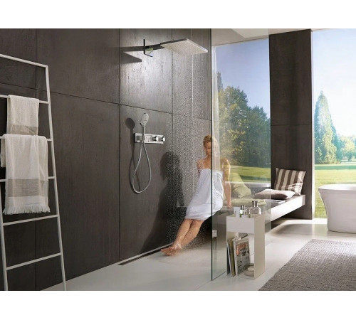 Смеситель для душа Hansgrohe RainSelect 15356400 c термостатом Белый Хром