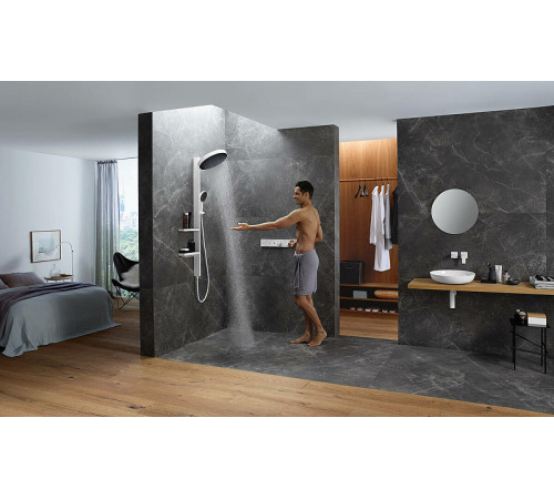 Смеситель для душа Hansgrohe RainSelect 15380700 с термостатом Белый матовый