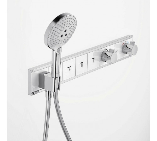 Смеситель для душа Hansgrohe RainSelect 15357400 с термостатом Белый Хром