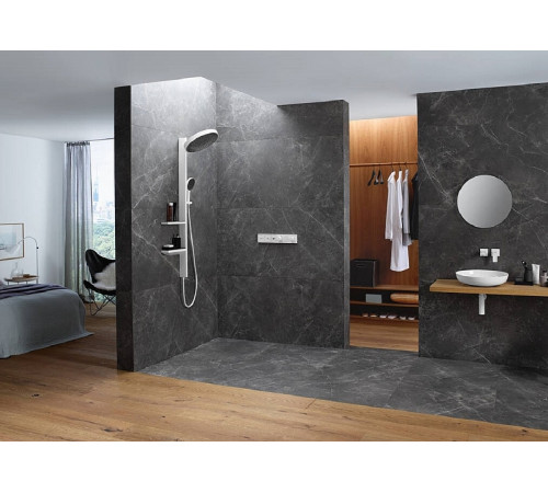 Смеситель для душа Hansgrohe RainSelect 15380670 с термостатом Черный матовый