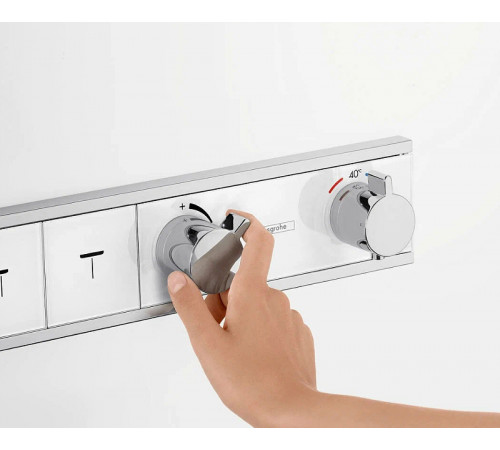 Смеситель для душа Hansgrohe RainSelect 15357400 с термостатом Белый Хром