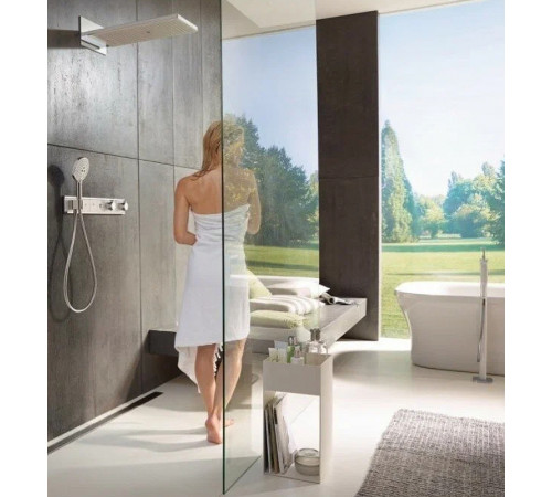 Смеситель для душа Hansgrohe RainSelect 15357400 с термостатом Белый Хром